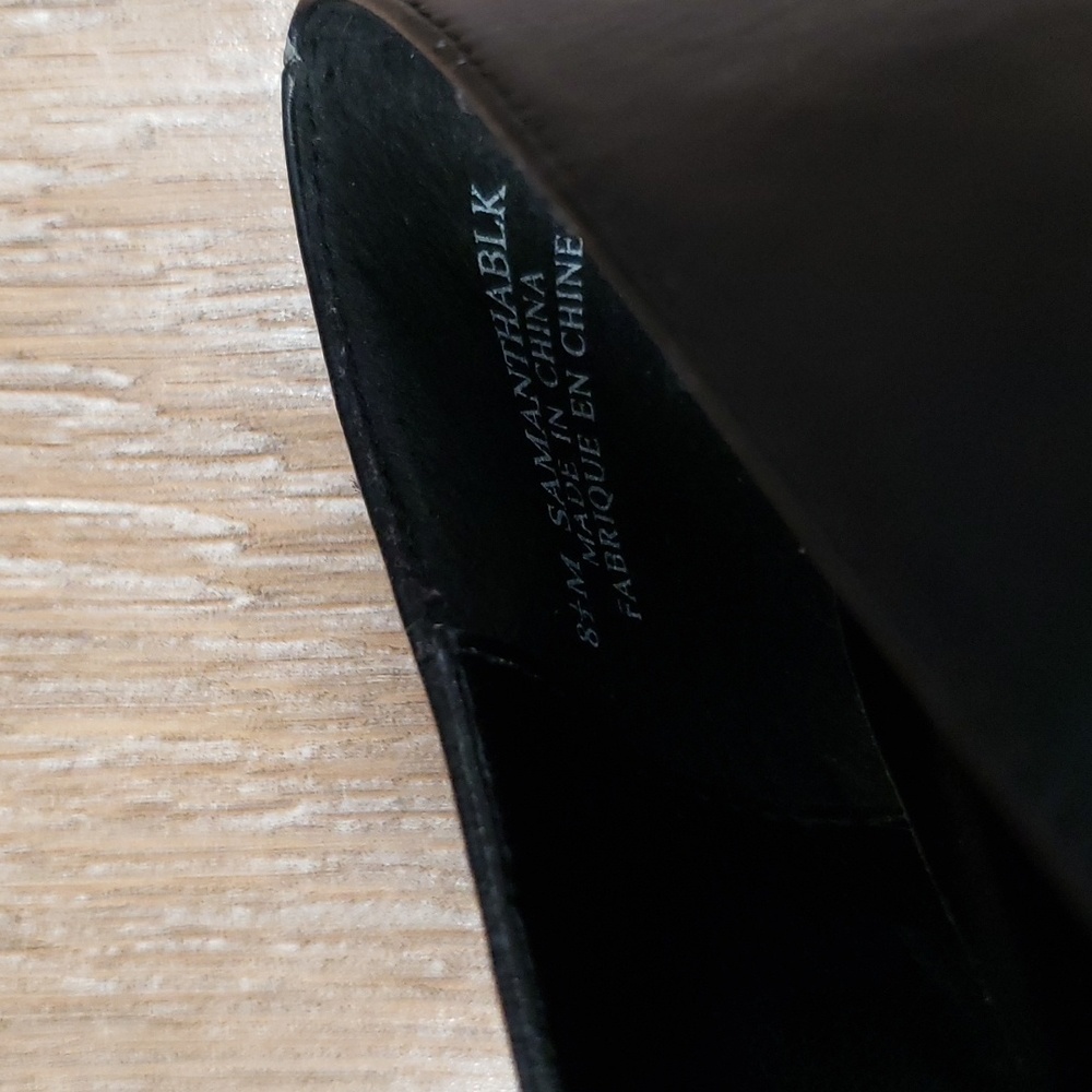 (8.5) Outline Classic Black Low Kitten Heel Business Formal Neutral Minimalist - Picture 8 of 13